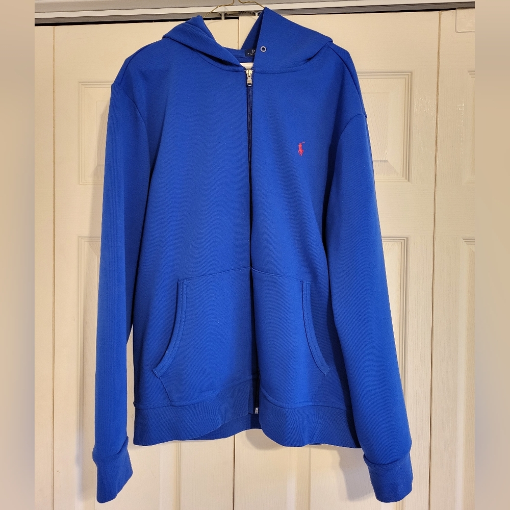 Polo Ralph Lauren Men's Spring Activewear Casual XL Full-Zip Hoodie Royal Blue